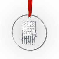 Grandpas With Pretty Daughters Crystal Glass Ornament Funny Grandpa Gun American Flag
