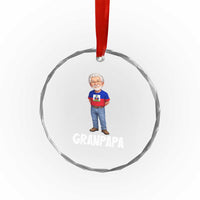 Granpapa Haitian Creole Grandpa Pride Crystal Glass Ornament Grandfather Hispanic Haiti Heritage Father's Day