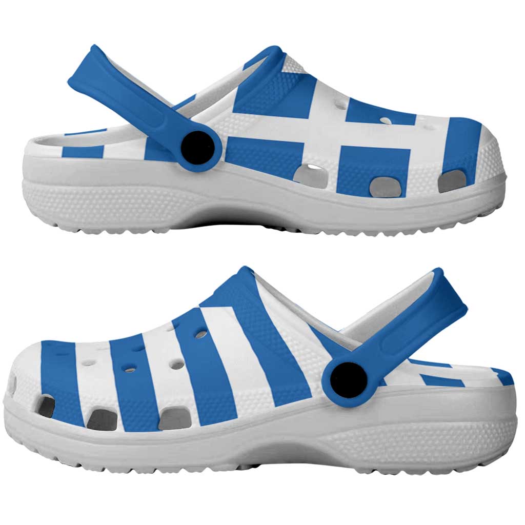 Greece Clogs Shoes Flag Color Inspiration - Wonder Print Shop