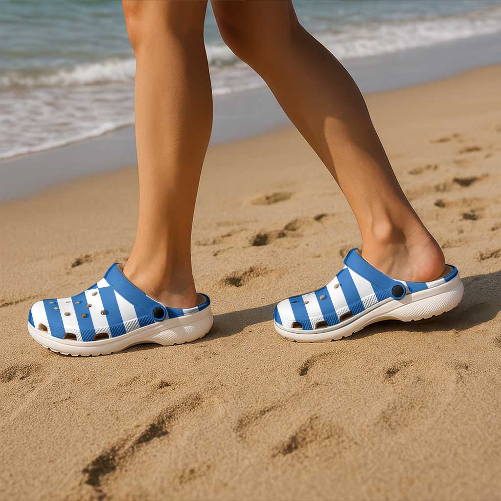 Greece Clogs Shoes Flag Color Inspiration - Wonder Print Shop