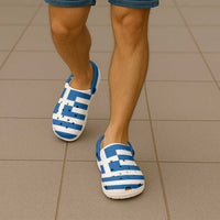 Greece Clogs Shoes Flag Color Inspiration - Wonder Print Shop