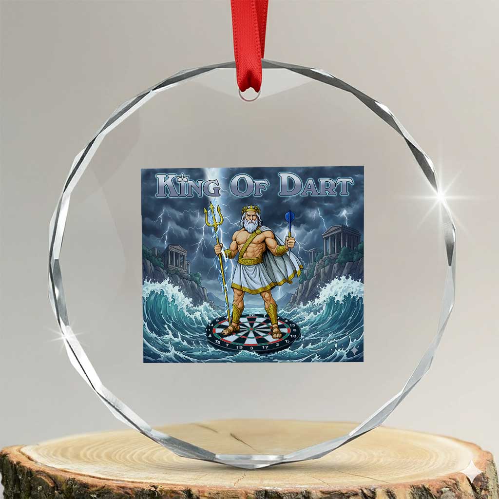 Greek Mythology Poseidon Dart Player Crystal Glass Ornament King Of Dart Trident Thrower - Wonder Print Shop