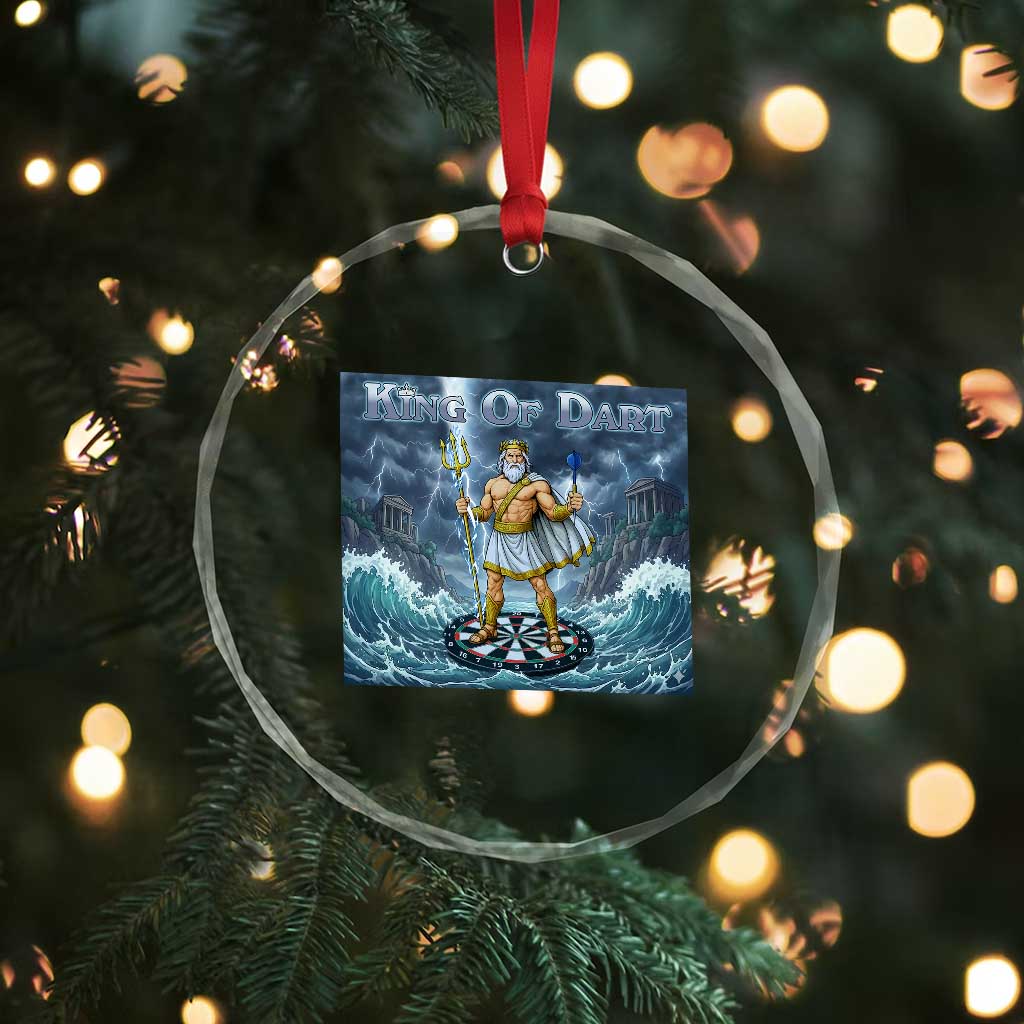 Greek Mythology Poseidon Dart Player Crystal Glass Ornament King Of Dart Trident Thrower - Wonder Print Shop