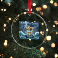 Greek Mythology Poseidon Dart Player Crystal Glass Ornament King Of Dart Trident Thrower - Wonder Print Shop