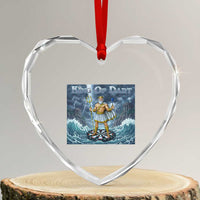 Greek Mythology Poseidon Dart Player Heart Crystal Glass Ornament King Of Dart Trident Thrower - Wonder Print Shop