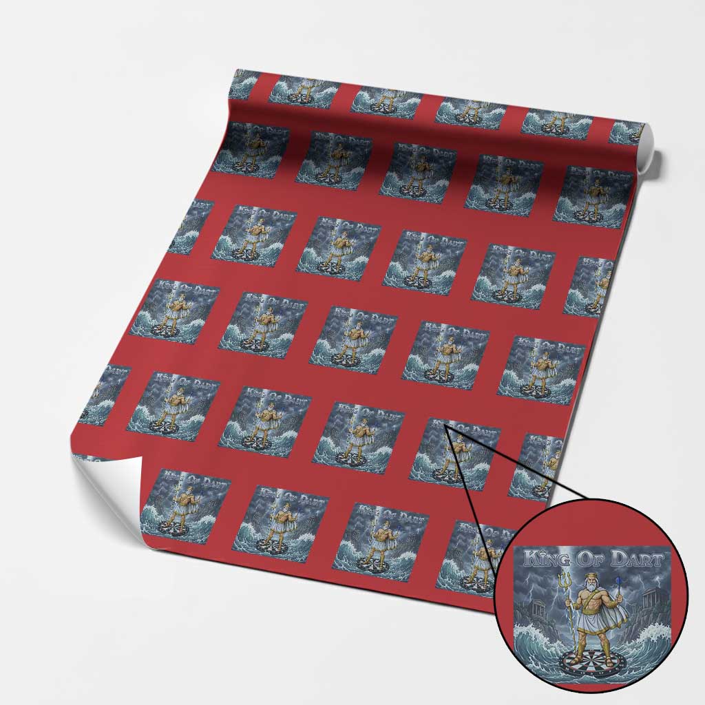 Greek Mythology Poseidon Dart Player Wrapping Paper Roll King Of Dart Trident Thrower - Wonder Print Shop