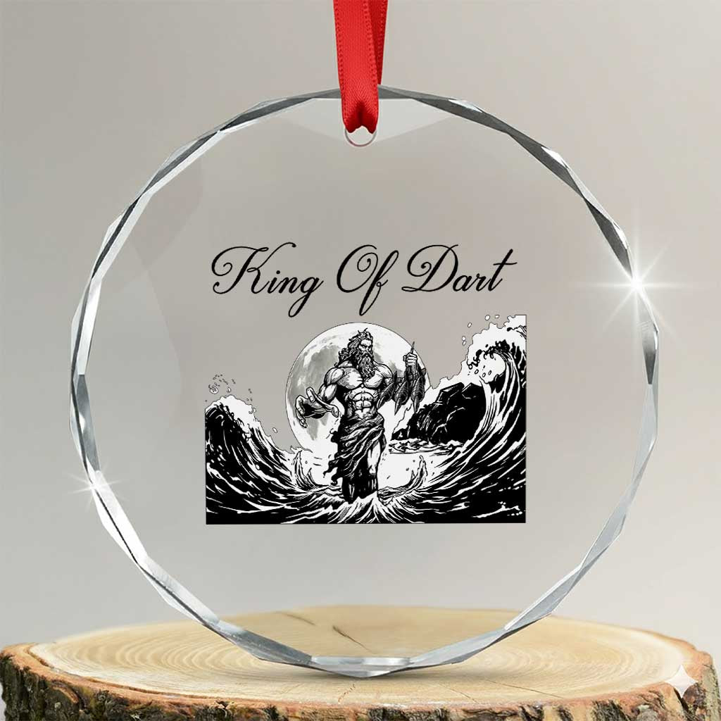 Greek Mythology Poseidon Dartist Crystal Glass Ornament King Of Dart Thrower - Wonder Print Shop