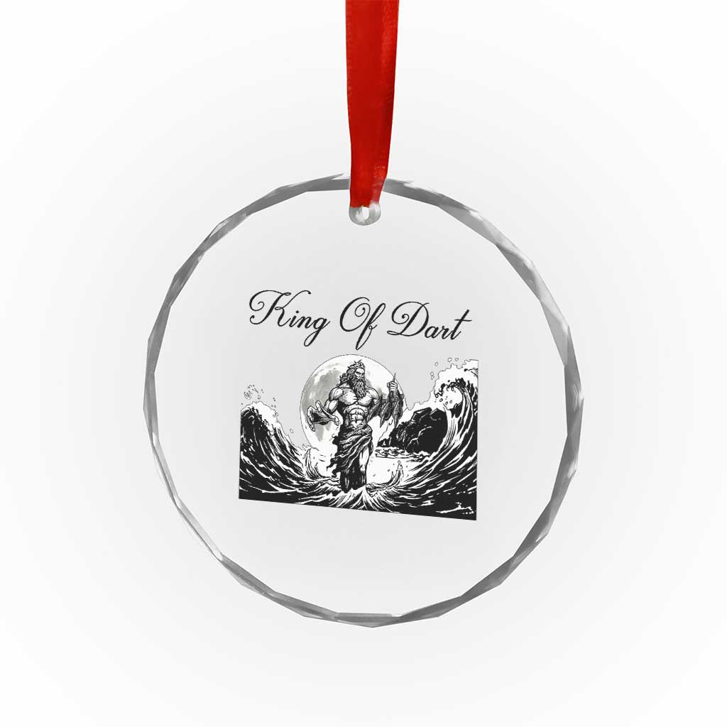 Greek Mythology Poseidon Dartist Crystal Glass Ornament King Of Dart Thrower - Wonder Print Shop