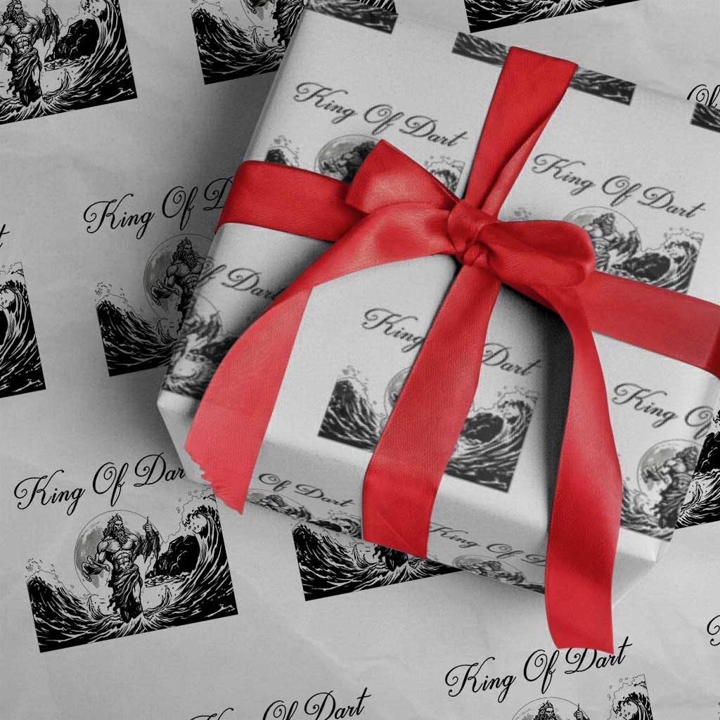 Greek Mythology Poseidon Dartist Wrapping Paper Roll King Of Dart Thrower - Wonder Print Shop