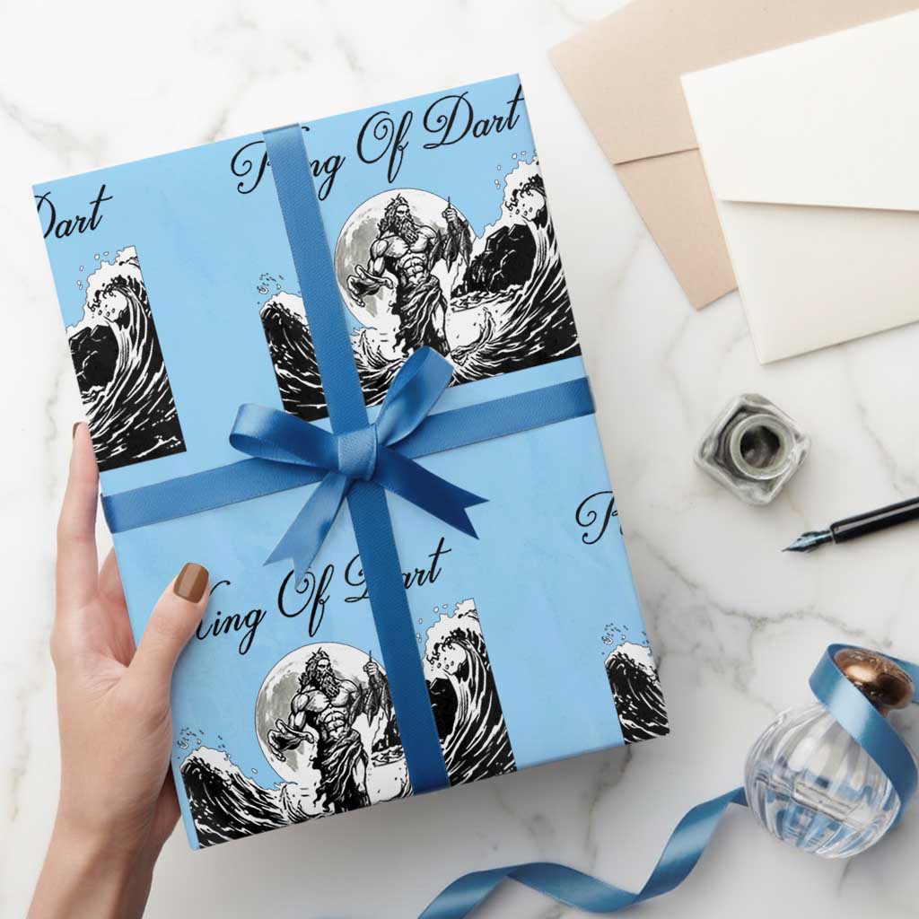 Greek Mythology Poseidon Dartist Wrapping Paper Roll King Of Dart Thrower - Wonder Print Shop