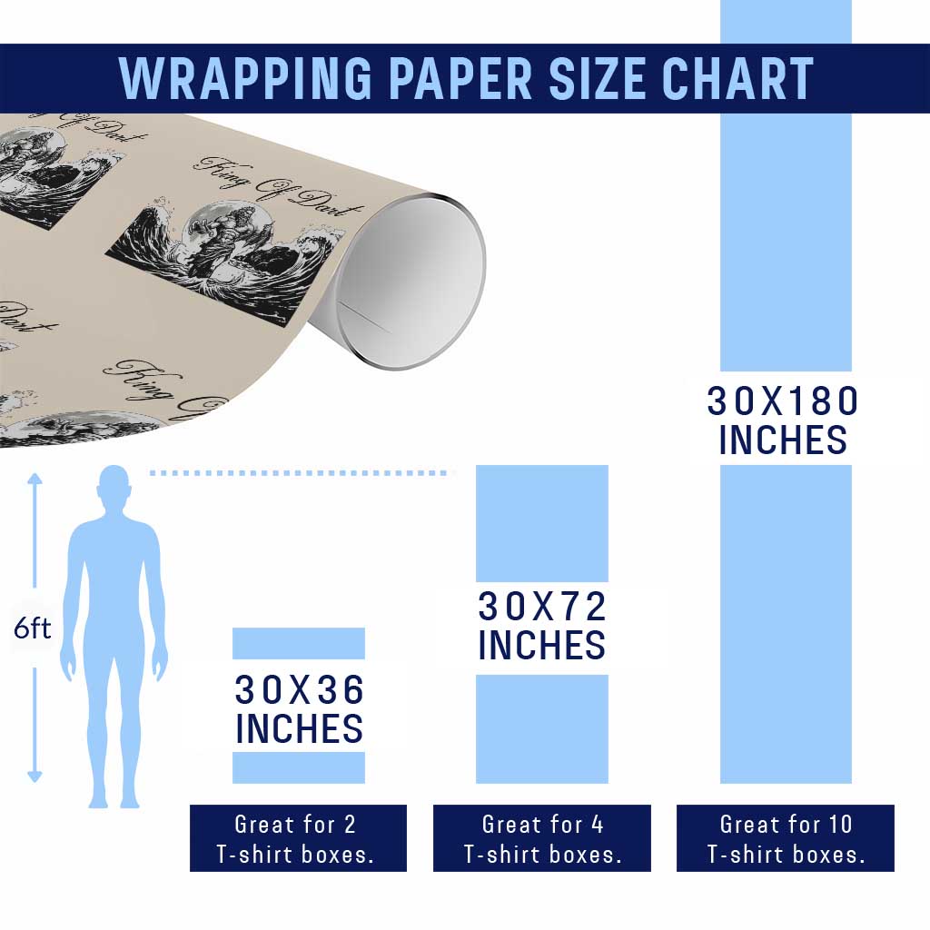 Greek Mythology Poseidon Dartist Wrapping Paper Roll King Of Dart Thrower - Wonder Print Shop
