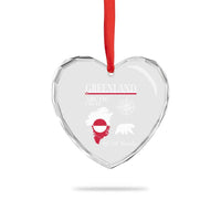 Greenland Arctic Circle Heart Crystal Glass Ornament Map Compass and Polar Bear Adventure
