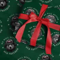 Greenland Bear We Will Defend Our Freedom Wrapping Paper Roll Polar Bear Soldier National Pride