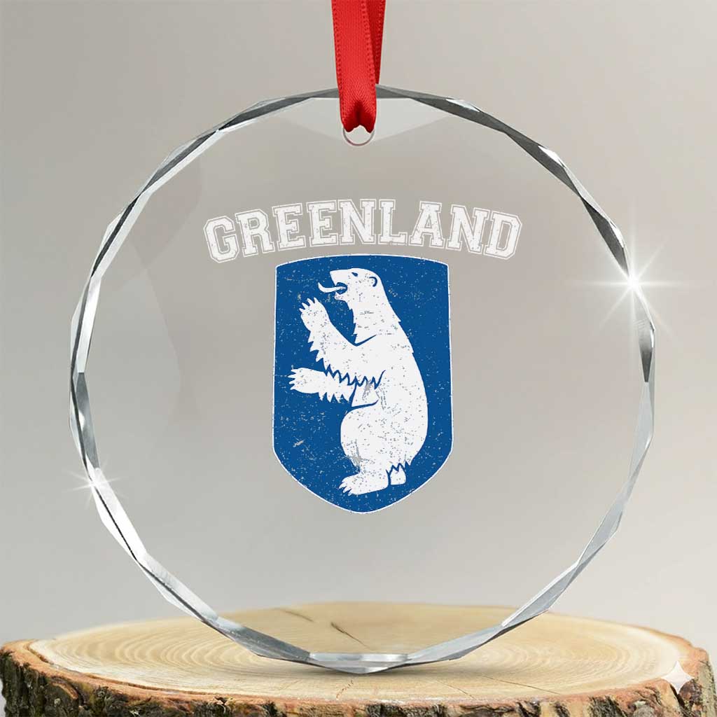 Greenland Crystal Glass Ornament Polar Bear Vintage Political Protest