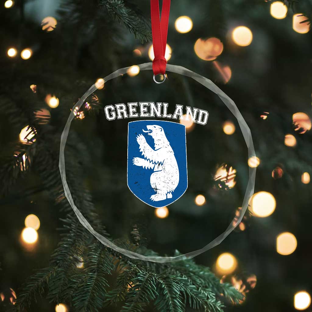 Greenland Crystal Glass Ornament Polar Bear Vintage Political Protest
