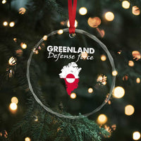 Greenland Defense Force Crystal Glass Ornament Political Statement Greenland Policy