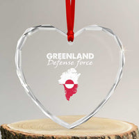 Greenland Defense Force Heart Crystal Glass Ornament Political Statement Greenland Policy