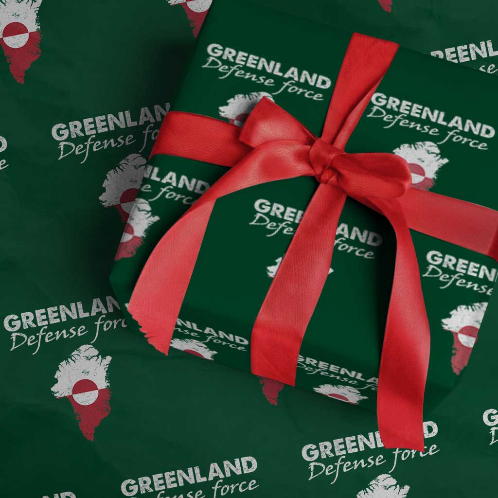 Greenland Defense Force Wrapping Paper Roll Political Statement Greenland Policy