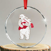 Greenland Is Not For Sale Crystal Glass Ornament Greenland Bear Hug