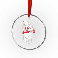 Greenland Is Not For Sale Crystal Glass Ornament Greenland Bear Hug