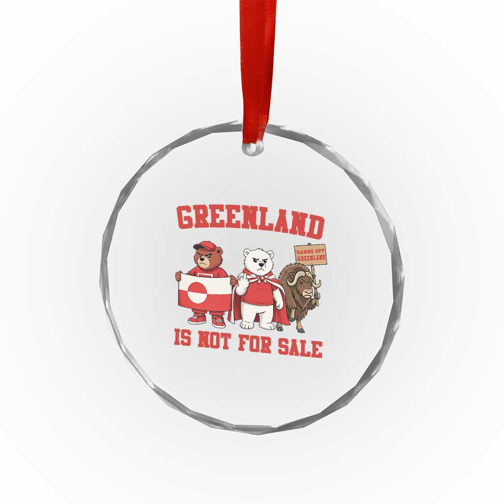 Greenland Is Not For Sale Crystal Glass Ornament Greenland Lover Support
