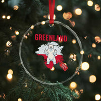 Greenland Is Not For Sale Crystal Glass Ornament Support Greenlander Gift