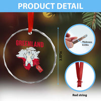 Greenland Is Not For Sale Crystal Glass Ornament Support Greenlander Gift