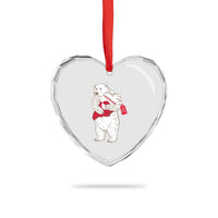 Greenland Is Not For Sale Heart Crystal Glass Ornament Greenland Bear Hug
