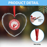 Greenland Is Not For Sale Heart Crystal Glass Ornament Gronland Er Ikke Til Salg Greenland Protest