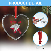 Greenland Is Not For Sale Heart Crystal Glass Ornament Support Greenlander Gift