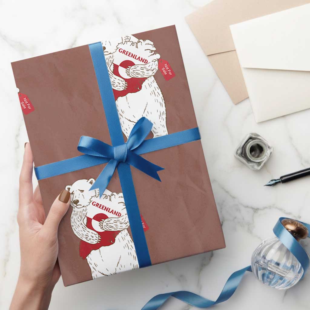 Greenland Is Not For Sale Wrapping Paper Roll Greenland Bear Hug