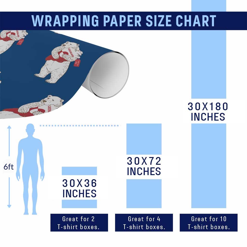Greenland Is Not For Sale Wrapping Paper Roll Greenland Bear Hug