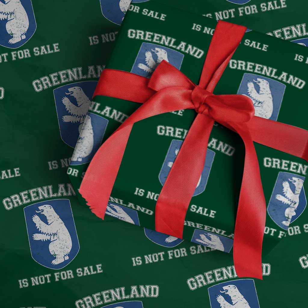 Greenland Is Not For Sale Wrapping Paper Roll Polar Bear Vintage Political Protest