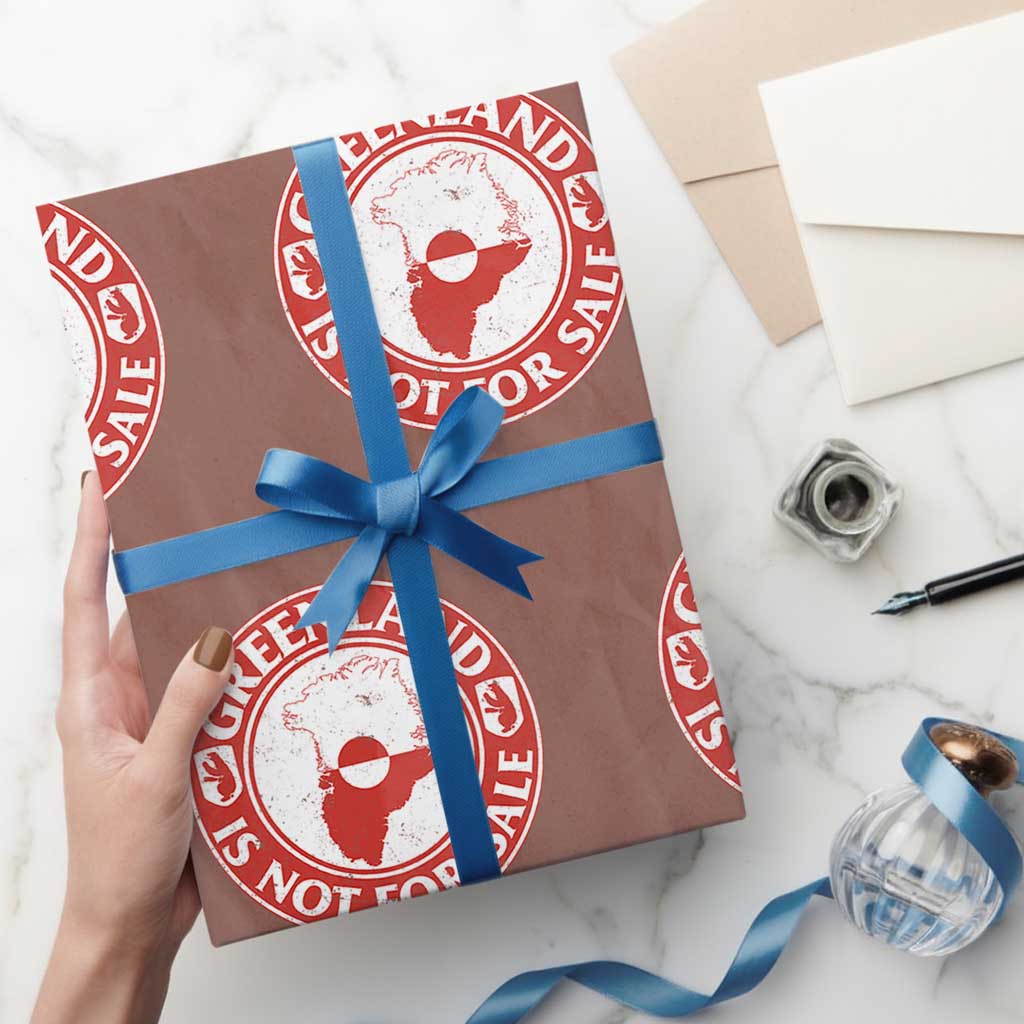 Greenland Is Not For Sale Wrapping Paper Roll Political Statement Arms of Greenland