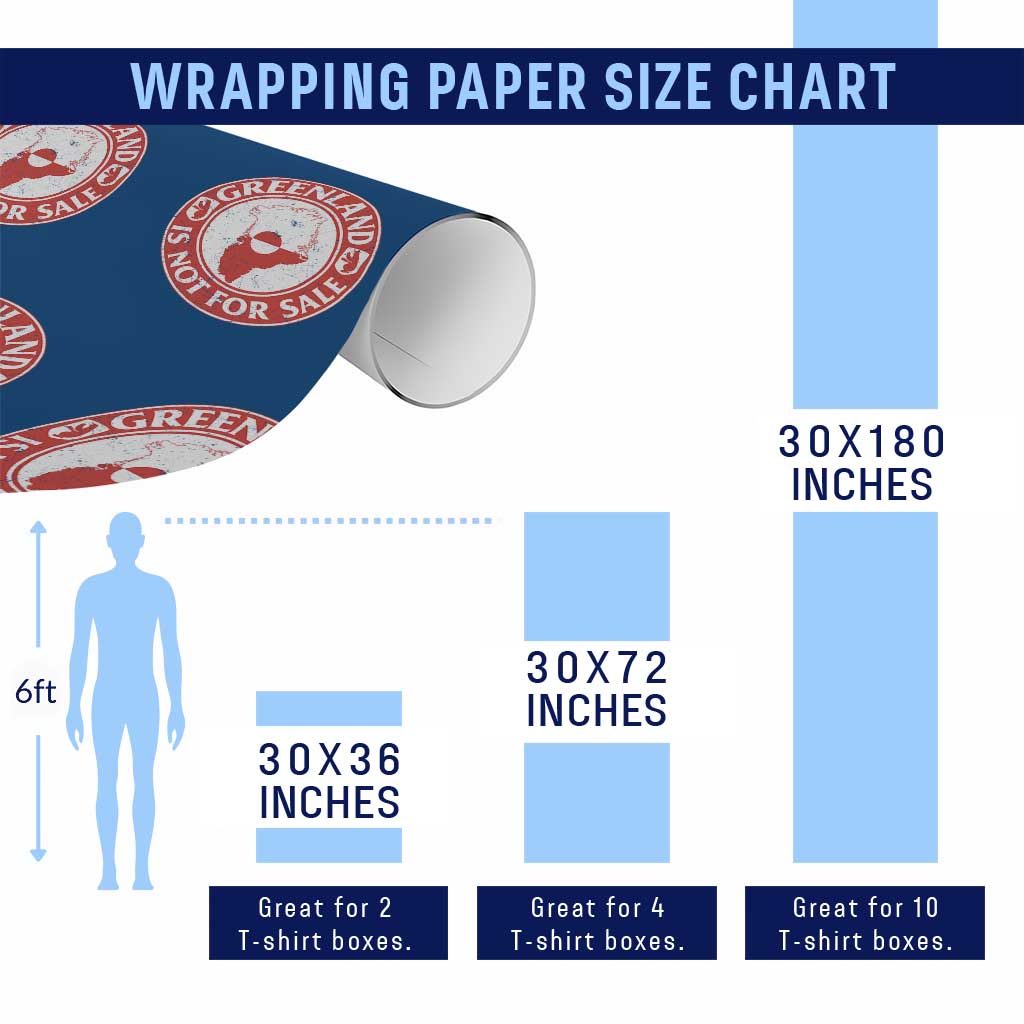 Greenland Is Not For Sale Wrapping Paper Roll Political Statement Arms of Greenland