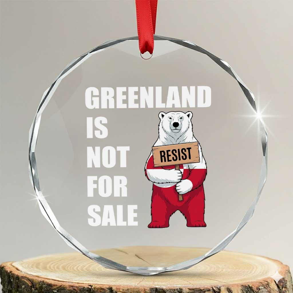 Greenland Not For Sale Crystal Glass Ornament Anti Authoritarian Political Gag Gift