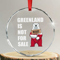 Greenland Not For Sale Crystal Glass Ornament Anti Authoritarian Political Gag Gift
