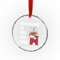 Greenland Not For Sale Crystal Glass Ornament Anti Authoritarian Political Gag Gift