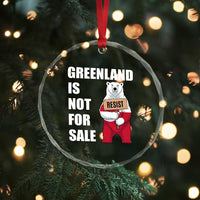 Greenland Not For Sale Crystal Glass Ornament Anti Authoritarian Political Gag Gift