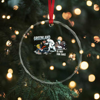 Greenland Not For Sale Crystal Glass Ornament Political Humor Gift