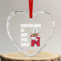 Greenland Not For Sale Heart Crystal Glass Ornament Anti Authoritarian Political Gag Gift