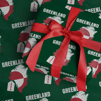 Greenland Not For Sale Patriotic Wrapping Paper Roll Grunge Flag and Price Tag Protest