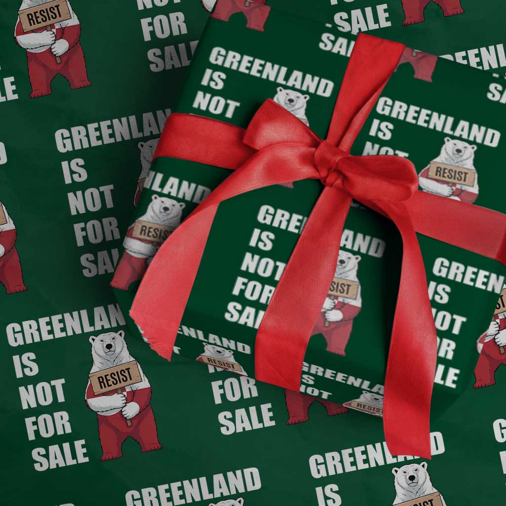 Greenland Not For Sale Wrapping Paper Roll Anti Authoritarian Political Gag Gift