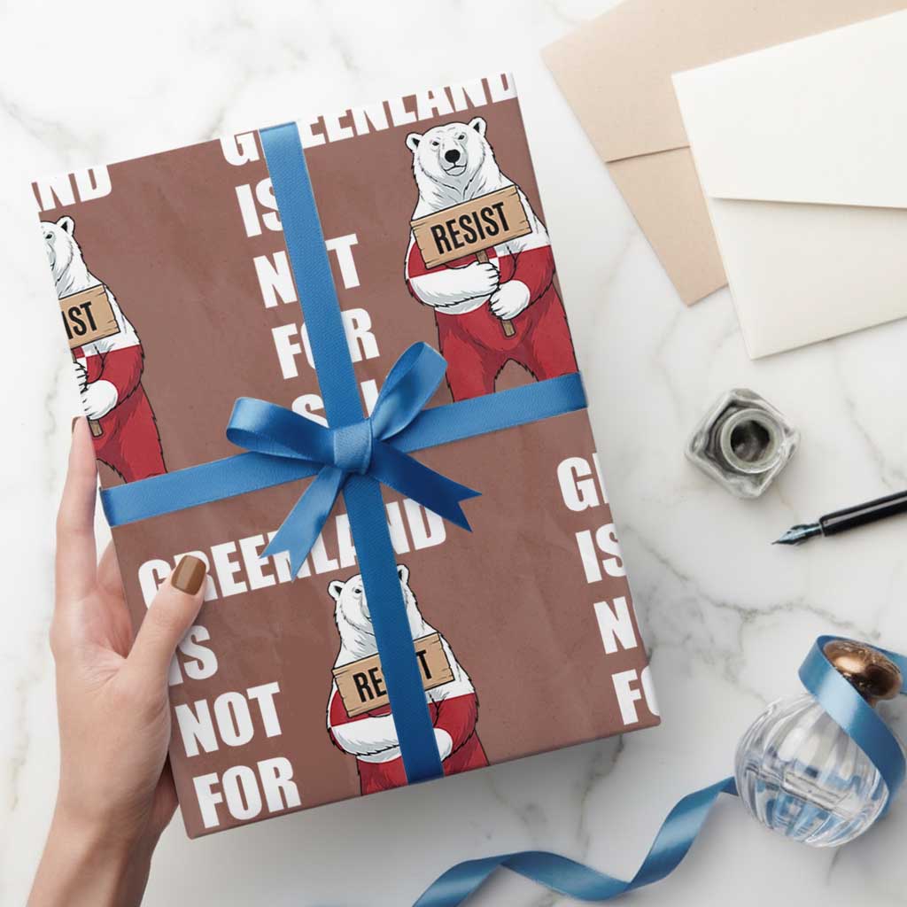 Greenland Not For Sale Wrapping Paper Roll Anti Authoritarian Political Gag Gift