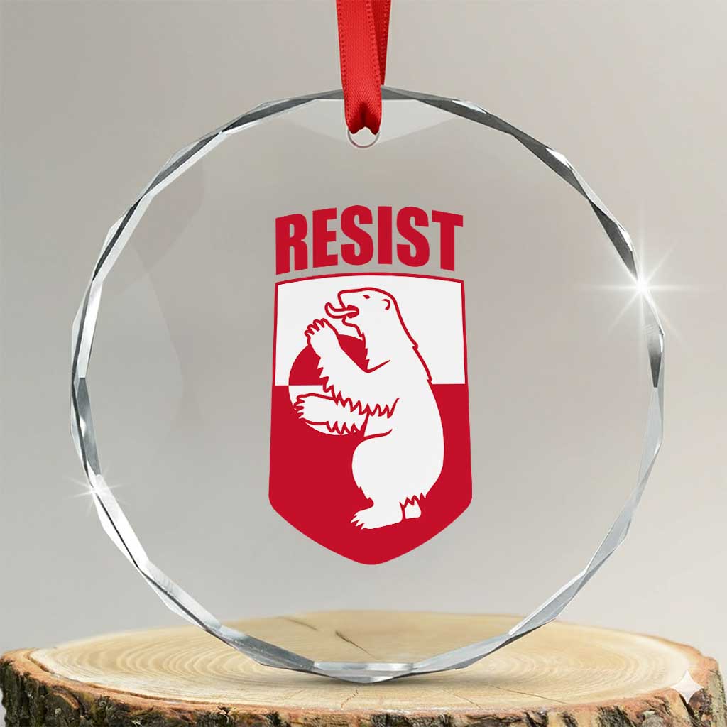 Greenland Resist Crystal Glass Ornament Stand With Greenlanders