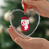Greenland Resist Heart Crystal Glass Ornament Stand With Greenlanders