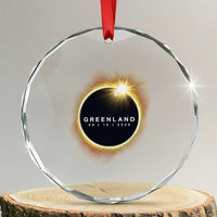 Greenland Total Solar Eclipse 2026 Crystal Glass Ornament Path of Totality Astronomy Gift