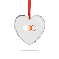 Greenland Total Solar Eclipse 2026 Totality Heart Crystal Glass Ornament Travel Souvenir Astronomy Geek Gift