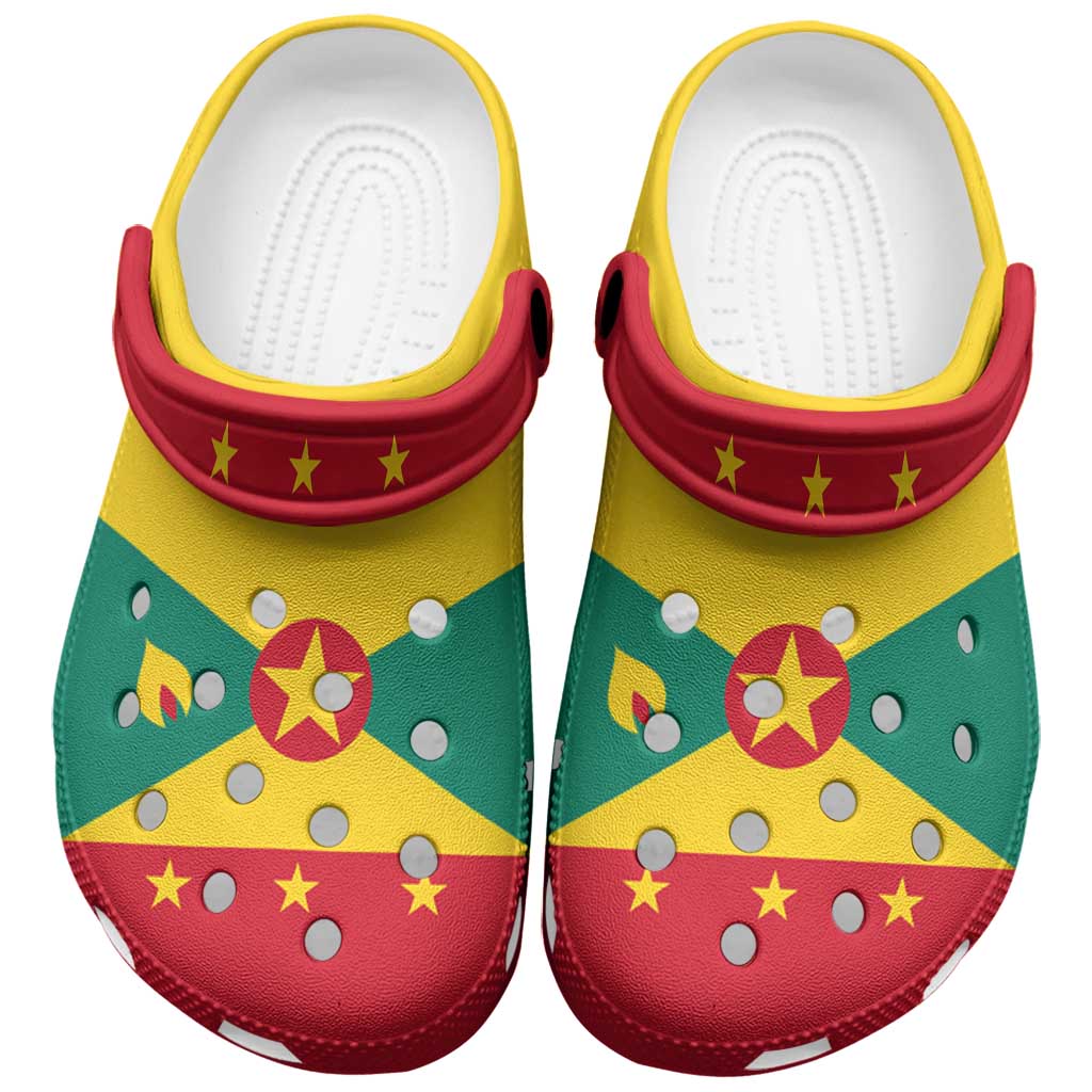 Grenada Clogs Shoes Heritage Palette Flag-Inspired - Wonder Print Shop