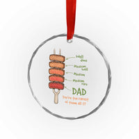 Grill Dad Crystal Glass Ornament You're The Rarest of Them All BBQ Father